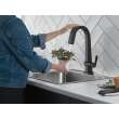 9993T-BL-DST Pivotal Single Handle Pull Down Bar or Prep Faucet with Touch2O Technology, Matte Black