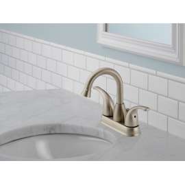 B2519LF-BN Foundations Two Handle Centerset Bathroom Faucet, Brushed Nickel