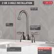 B28911LF-SS Foundations Two Handle Bar or Prep Faucet, Stainless