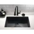 9182T-BL-DST Emmeline Single Handle Pull Down Kitchen Faucet with Touch2O Technology, Matte Black