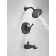 H566BL Dorval Handle 1L Volume FM Tub Filler 14S, Matte Black
