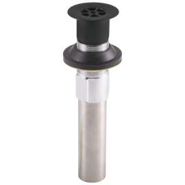 RP47648BL Zura Grid Strainer Less Overflow Bathroom, Matte Black