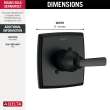 T14064-BL Ashlyn Monitor 14 Series Valve Only Trim, Matte Black