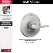T14072-SS-PR Galeon 14 Series Valve Only Trim, Lumicoat Stainless