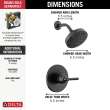 T14235-BL SAYLOR Monitor 14 Series Shower Trim, Matte Black