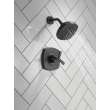 T142766-BL Stryke 14 Series Shower Only, Matte Black
