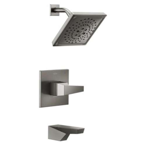 T14443-KS-PR Trillian 14 Series H2Okinetic Tub Shower Trim, Lumicoat Black Stainless