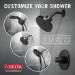 T14459-BLLHD Trinsic Monitor 14 Series Tub & Shower Trim Less Head, Matte Black