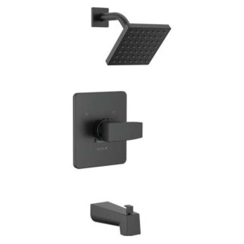 T14467-BL-PP Modern Monitor 14 Series Tub & Shower Trim, Matte Black