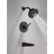 T14472-BL Galeon 14S Tub Shower Trim with H2OKinetic, Matte Black