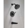 T14472-BL Galeon 14S Tub Shower Trim with H2OKinetic, Matte Black