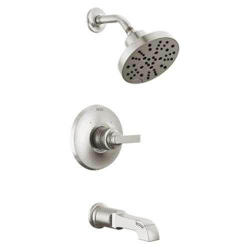 T14489-SS-PR Tetra Monitor 14 Series Tub & Shower Trim, Lumicoat Stainless