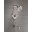 T14489-SS-PR Tetra Monitor 14 Series Tub & Shower Trim, Lumicoat Stainless