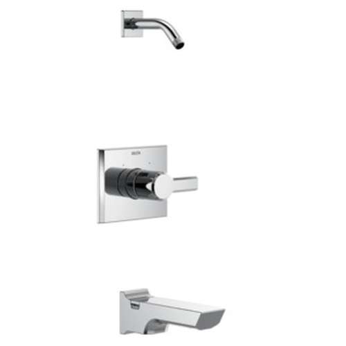 T14499-PR-LHD Pivotal Monitor 14 Series Tub and Shower Trim Less Head, Lumicoat Chrome