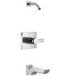 T14499-PR-LHD Pivotal Monitor 14 Series Tub and Shower Trim Less Head, Lumicoat Chrome