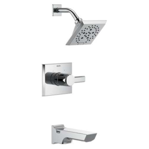T14499-PR Pivotal Monitor 14 Series H2Okinetic Tub and Shower Trim, Lumicoat Chrome