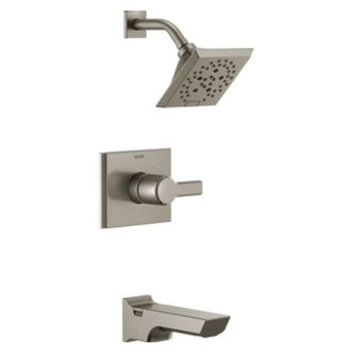 T14499-SS-PR Pivotal Monitor 14 Series H2Okinetic Tub and Shower Trim, Lumicoat Stainless