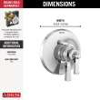 T17056 Dorval Monitor 17 Series Valve Trim Only, Chrome