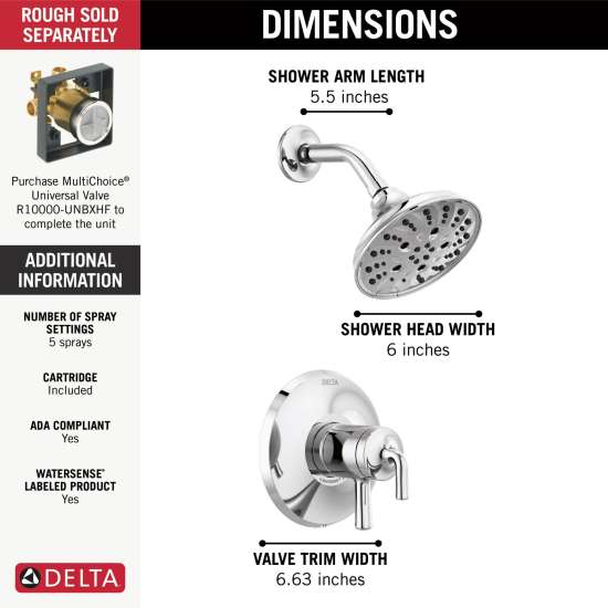 T17233 Kayra Monitor 17 Series Shower Trim