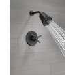 T17271-BL Galeon 17 Series Shower Trim with Cylinder SH, Matte Black