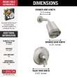 T17271-SS-PR Galeon 17 Series Shower Trim with Cylinder SH, Lumicoat Stainless
