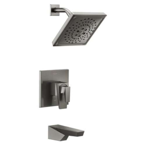 T17443-KS-PR Trillian 17 Series H2Okinetic Tub Shower Trim, Lumicoat Black Stainless