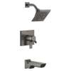 T17499-KS-PR Pivotal Monitor 17 Series H2Okinetic Tub and Shower Trim, Lumicoat Black Stainless