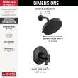 T17T289-BL Tetra 17T Series Shower Trim, Matte Black