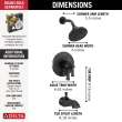 T17T456-BL Dorval TempAssure 17T Series Tub & Shower Trim, Matte Black