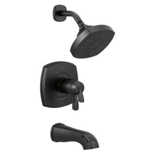 T17T476-BL Stryke 17 Thermostatic Tub and Shower Only, Matte Black
