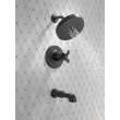T17T489-BL Tetra 17T Series Tub Shower Trim, Matte Black