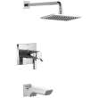 T17T499-PR Pivotal TempAssure 17T Series H2Okinetic Tub & Shower Trim, Lumicoat Chrome