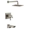T17T499-SS-PR Pivotal TempAssure 17T Series H2Okinetic Tub & Shower Trim, Lumicoat Stainless