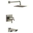 T17T499-SS-PR Pivotal TempAssure 17T Series H2Okinetic Tub & Shower Trim, Lumicoat Stainless