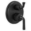 T24833-BL Kayra Two-Handle Monitor 14 Series Valve Trim with 3-Setting Integrated Diverter, Matte Black