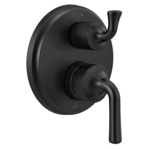 T24833-BL Kayra Two-Handle Monitor 14 Series Valve Trim with 3-Setting Integrated Diverter, Matte Black