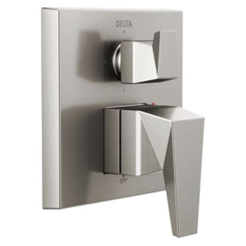T24843-SS-PR Trillian Two-Handle Monitor 14 Series Valve Trim with 3-Setting Diverter, Lumicoat Stainless