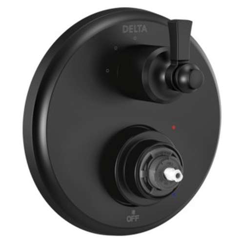 T24856-BLLHP Dorval Traditional 2-Handle Monitor 14 Series Valve Trim with 3 Setting Diverter, Matte Black