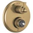T24856-CZLHP Dorval Traditional 2-Handle Monitor 14 Series Valve Trim with 3 Setting Diverter, Champagne Bronze
