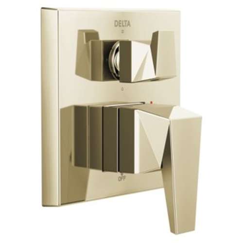 T24943-PN-PR Trillian Two-Handle Monitor 14 Series Valve Trim with 6-Setting Diverter, Lumicoat Polished Nickel