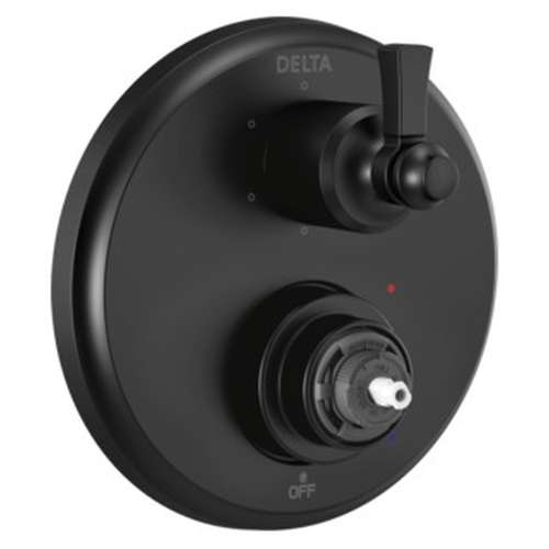 T24956-BLLHP Dorval Traditional 2-Handle Monitor 14 Series Valve Trim with 6 Setting Diverter, Matte Black