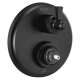 T24956-BLLHP Dorval Traditional 2-Handle Monitor 14 Series Valve Trim with 6 Setting Diverter, Matte Black
