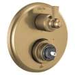 T24956-CZLHP Dorval Traditional 2-Handle Monitor 14 Series Valve Trim with 6 Setting Diverter, Champagne Bronze