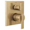 T24967-CZ Ara Angular Modern Monitor 14 Series Valve Trim with 6-Setting Integrated Diverter, Champagne Bronze