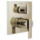 T24967-PN Ara Angular Modern Monitor 14 Series Valve Trim with 6-Setting Integrated Diverter, Polished Nickel