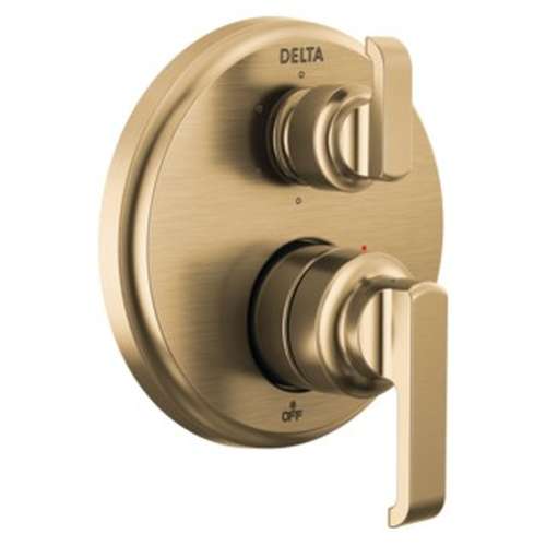 T24989-CZ-PR Tetra 14 Series Integrated Diverter Trim with 6-Setting, Lumicoat Champagne Bronze