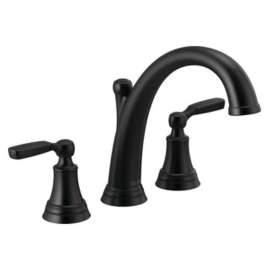 T2732-BL Woodhurst Delta Woodhurst Roman Tub Trim, Matte Black