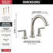 T2735-SS SAYLOR Delta SAYLOR Roman Tub Trim, Stainless