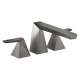 T2743-KS-PR Trillian Delta Trillian Two-Handle Roman Tub Trim, Lumicoat Black Stainless