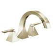 T2746-PN-PR Trillian Delta Trillian Two-Handle Roman Tub Trim, Lumicoat Polished Nickel